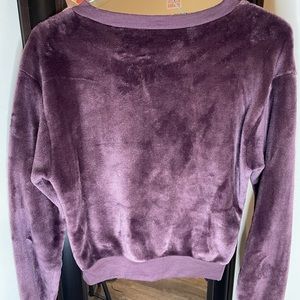 purple velvet sweatshirt